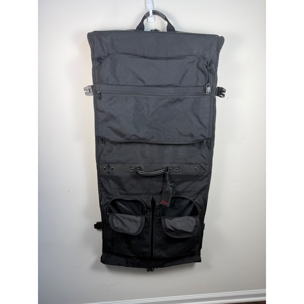 Tumi Black Ballistic Nylon Tri-Fold Garment Bag Suit Carrier Travel Luggage
